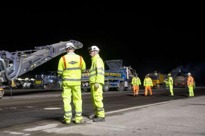 Colas resurfacing works at London Gatwick Airport