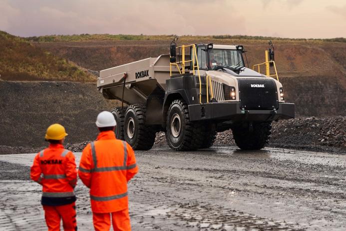 Articulated dumptrucks can move large amounts of material over challenging terrain in tough conditions