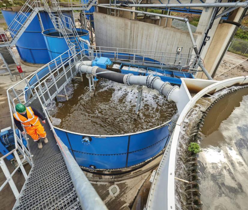 As part of the C&D recycling facility’s water management, NRE Aggregates have incorporated a holding pond in the centre of the plant, so any run-off water or rainwater is reused and recycled all the time