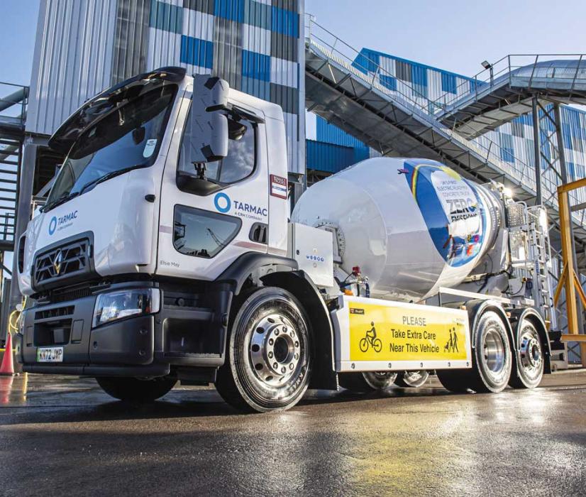 The UK’s first all-electric concrete mixer at Washwood Heath, Birmingham