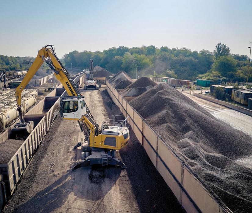 Rail distribution of aggregates, for example, can reduce carbon emissions by 76% compared with road transport