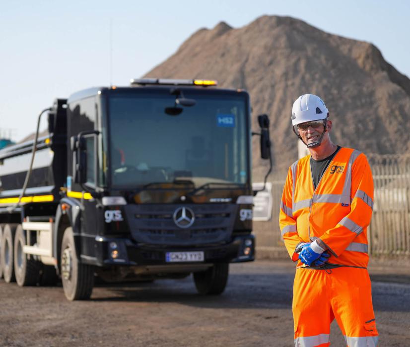 Driver Peter Watson is impressed with the visibility from his Mercedes-Benz Econic tipper