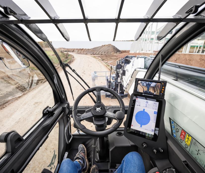 The patented panoramic cab on the new rotary telehandlers is said to offer the best visibility on the market