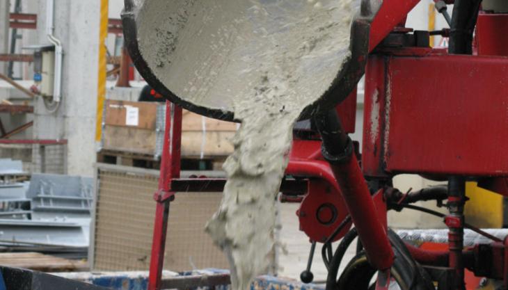 Concrete washout from a truckmixer