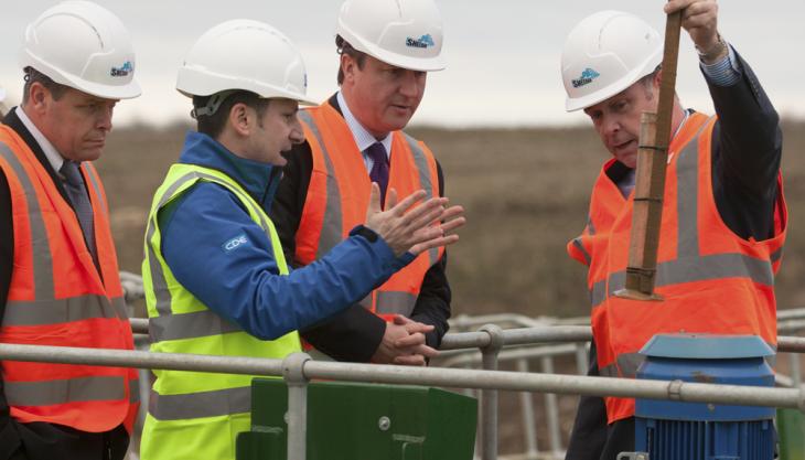 David Cameron at Sheehan Contractors' Dix Pit