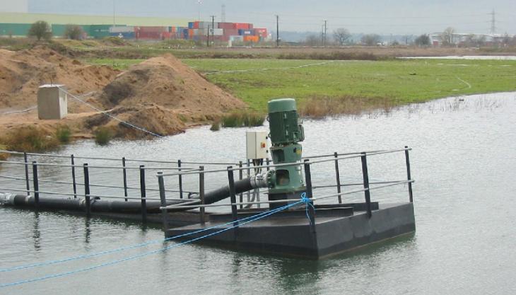 Euroflo's custom-designed pontoon