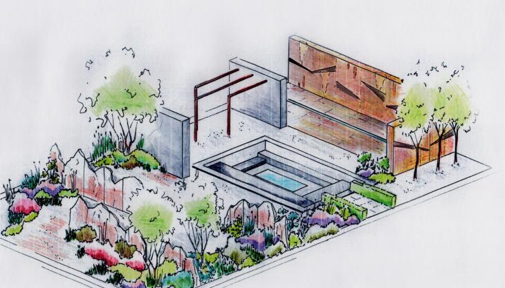 IQ Quarry Garden design with revised wall