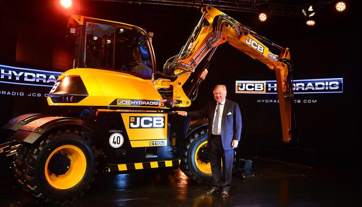 Lord Bamford with a Hydradig