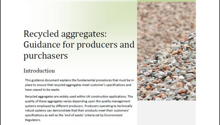 Recycled aggregates guidance