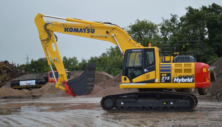 Komatsu HB215LC-2 hybrid excavator