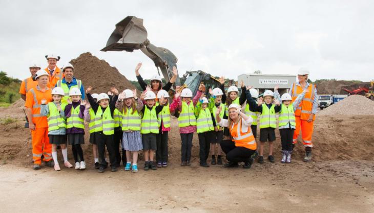 School visit to recycling facility