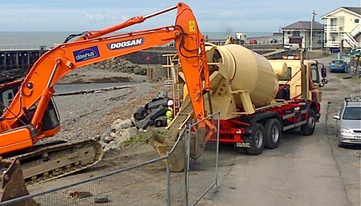Tudor Griffiths supply concrete for storm repairs