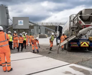 More than 50 visitors from the construction, design, and engineering industries gathered in Manchester to see the benefits of Aggregate Industries’ EcoPact range