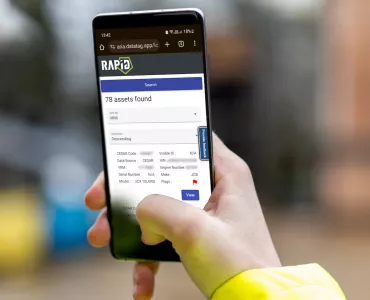 With RAPID check, police officers will be able to access comprehensive machinery data with just a smartphone