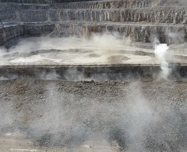 A quarry blast