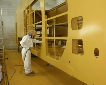 Rapid International's new paint booth