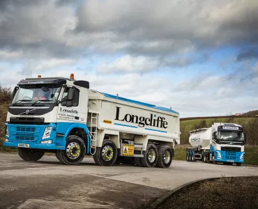 Volvo trucks at Longcliffe Quarries