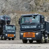 A Ross & Sons’ new Renault C430 8x4 tippers 