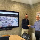 L-R: Carl Donnelly, international sales manager with Telestack, and Duo Group sales director Padraig McDermott after signing the new dealership agreement