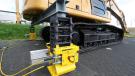 Two pairs of Enerpac cube jacks provide co-ordinated hydraulic lifting of loads up to 25 tonnes per jack to a height of 2m 