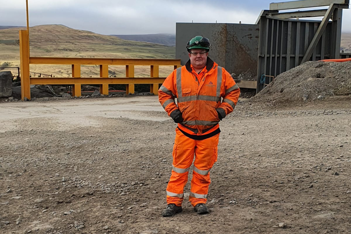 Hazen Bowskill, quarry operations manager, Heights Quarry, Aggregate Industries and IQ North of England branch chairman Hazen Bowskill