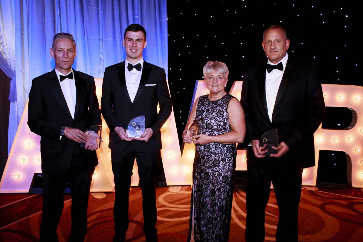 L-R: Robin Gillespie, Tom O'Boyle, Susan Arnott and Chris Wainwright Award winners