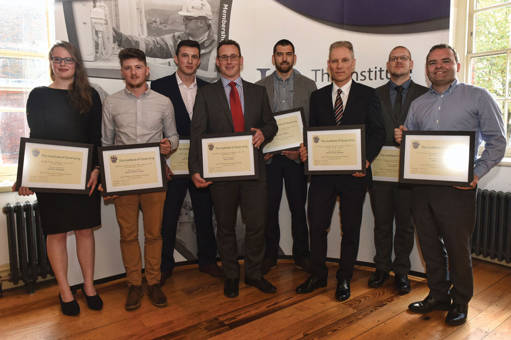 Winners of the IQ Student Awards 2018 (L-R): Danielle Thompson, Ashley Lockyer, Gary Meredith, Jason Tomlins, Craig MacMillan, Robin Gillespie, Lee Preater and Martin Lillis Winners of the IQ Student Awards 2018