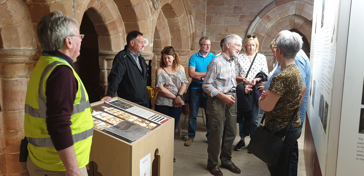 Visitors being shown some of Lichfield Cathedral's hidden artefacts Lichfield Cathedral