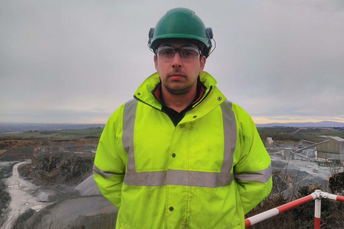 Pierce Kirwan, quarry manager at Craigantlet Quarry Pierce Kirwan