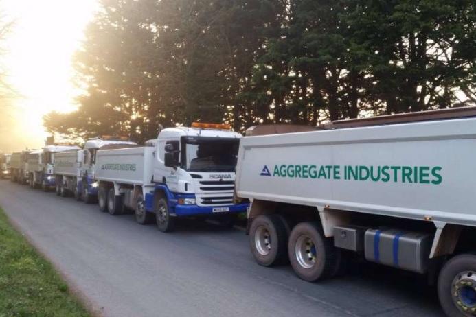 Aggregate Industries trucks