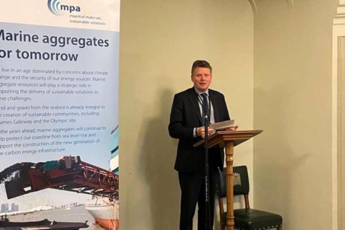 Lord Benyon, Minister for Biosecurity, Marine and Rural Affairs, addressing the event