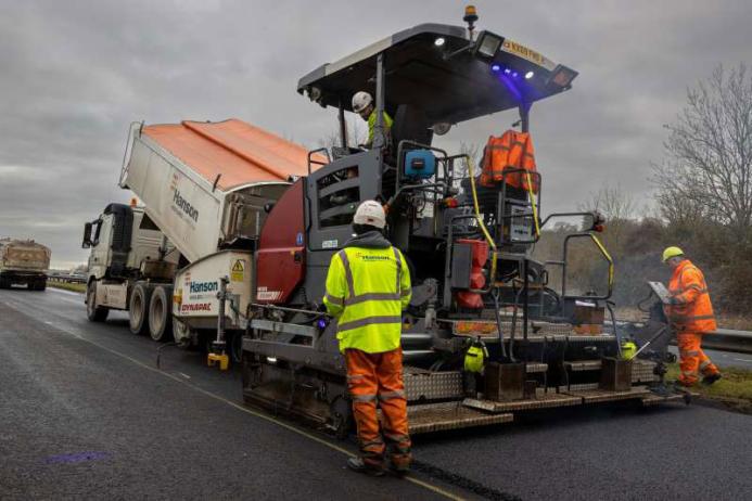 National Highways and Hanson CarbonLock asphalt trial