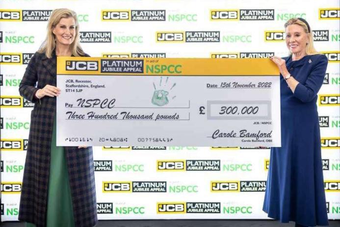 JCB NSPCC cheque