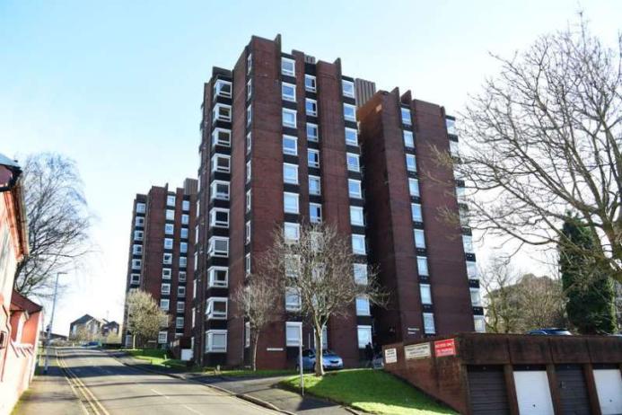 Boundary Court tower block in Stoke-on-Trent