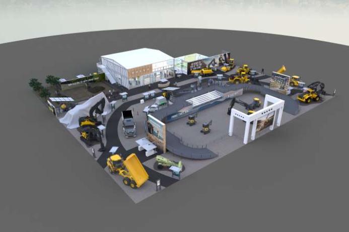 Volvo CE booth at Conexpo 2023