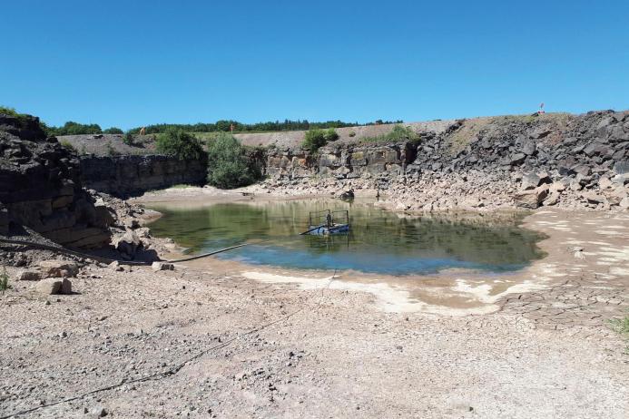 Water abstraction in a quarry