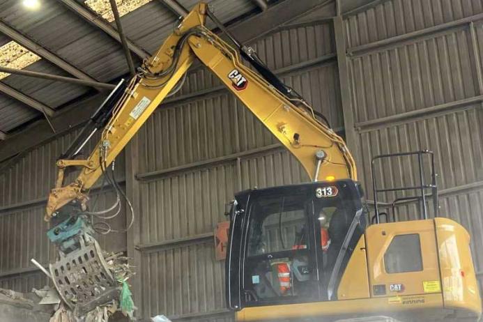 One of the Cat 313 excavators operating for L&S Waste Management