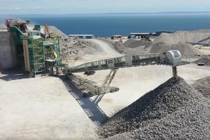 Atlantic Minerals have a quarry and port operations in Newfoundland, Canada