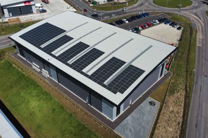 The new PV solar array at ConSpare’s headquarters facility