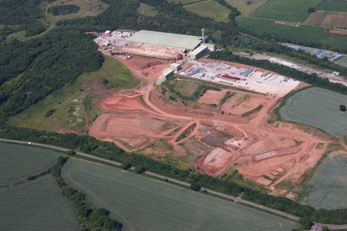 Aerial view of Forterra’s new Desford brick factory