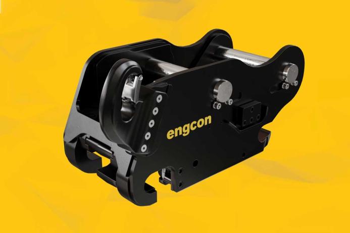 Engcon’s improved quick hitch is designed for mid-size excavators 