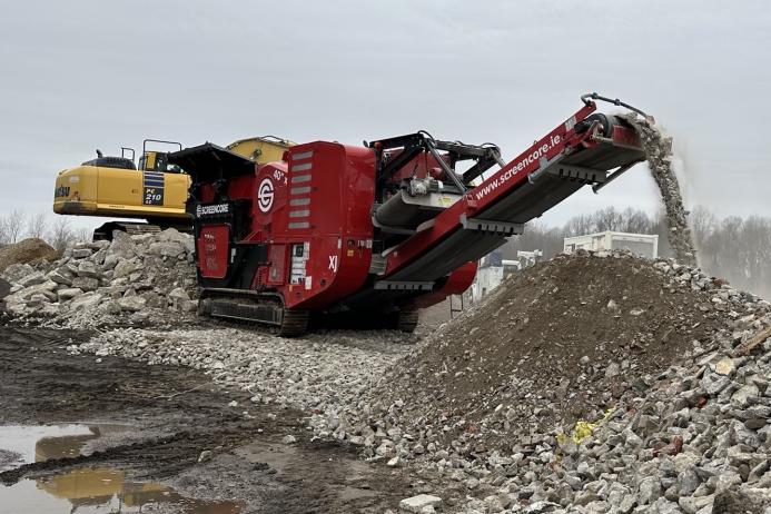 The new Screencore XJ Dual Power tracked jaw crusher