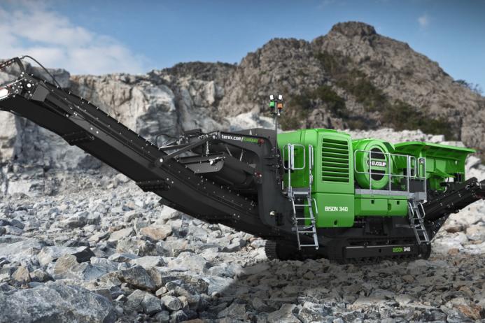 The new Bison 340 tracked jaw crusher from EvoQuip