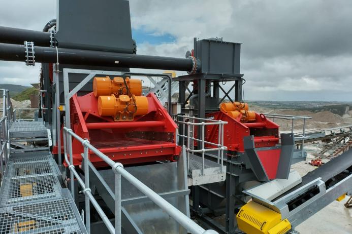 Part of Goonvean Aggregates’ new sand washing plant from McLanahan