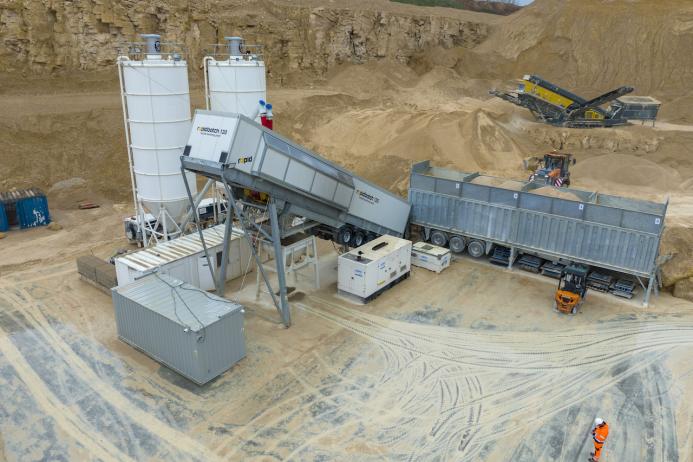 Geo Concrete Products’ new Rapidbatch 120 mobile batching plant from Rapid International