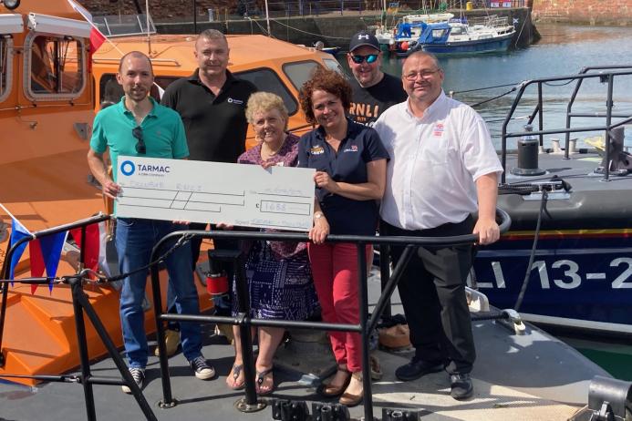 Tarmac’s Dunbar cement plant donated £1,688 towards the cost of Dunbar RNLI’s annual Lifeboat Fete, which helps the charity raise money to continue its work to save lives at sea