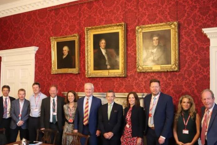 Lex Russell (third from right), managing director of Cemex UK’s Materials business, at the latest meeting of the Government’s high-level Net Zero Council