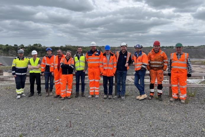 L–R: Damien Keenan, Adam McCluskey, David Garrity, David Johnston, Richard McNally, Kelvin Johnston, Colin Loughran, Paul Keenan, Gerald McMullan, Paul Callan, David Clarke, and Gerard Lawless