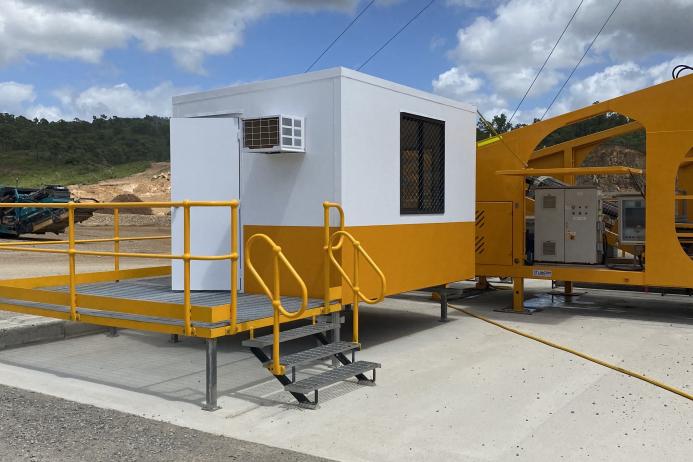 CAMM Quarries established an air-conditioned control room adjacent to the equipment