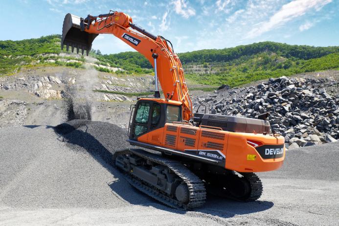 The new 53.5-tonne DX530LC-7M tracked excavator from Develon